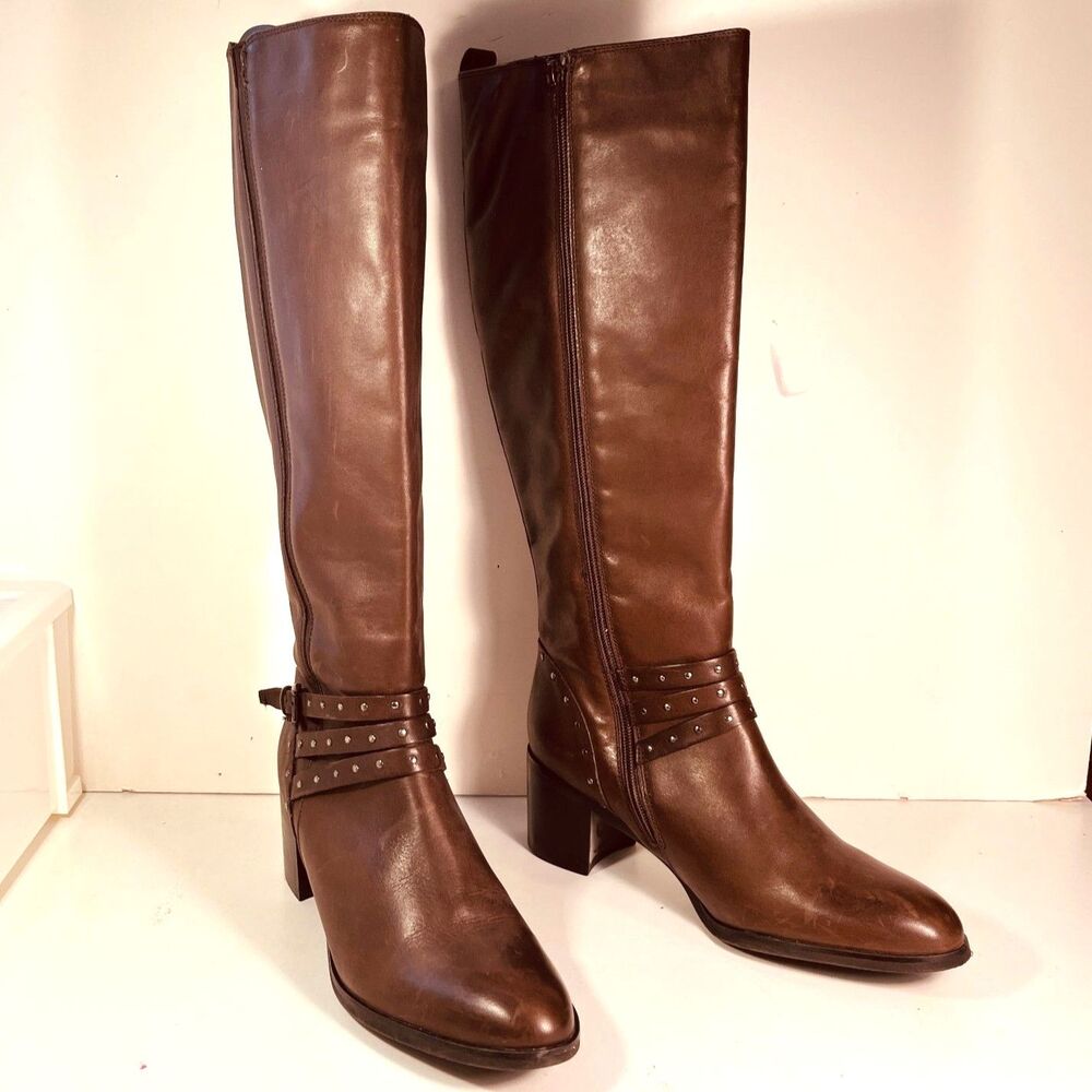 Coach and Four Hannah Brown Leather Boot SZ 9 NEW Orig $278